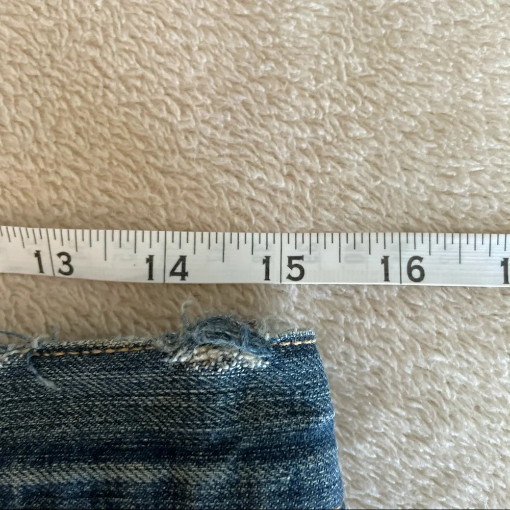 J. Crew Distressed Denim Mini Skirt - Size 28 - Picture 6 of 8